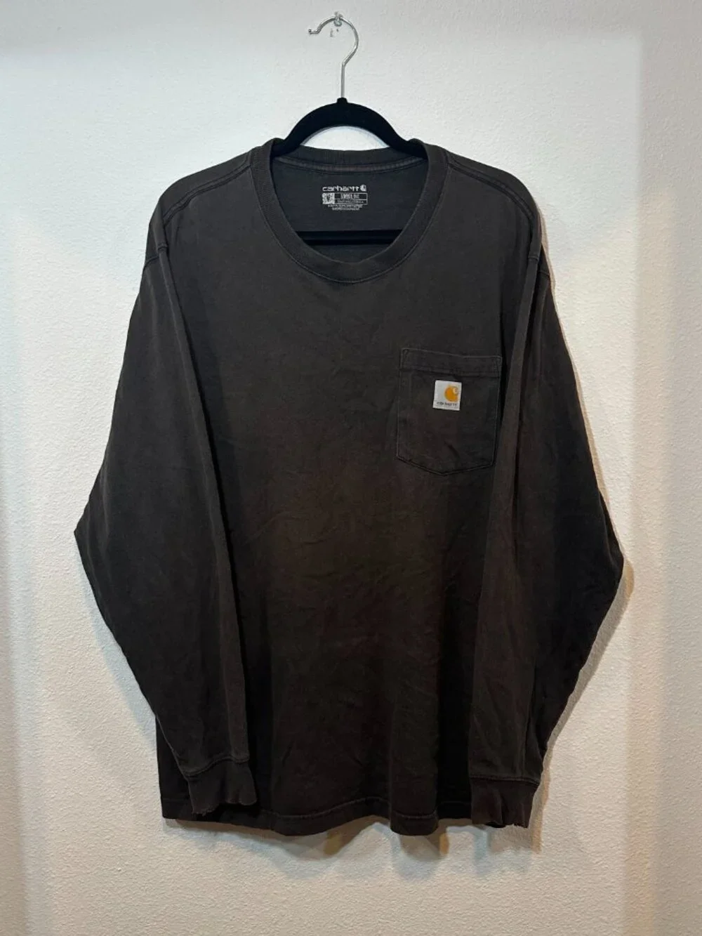 2X Carhartt Men's Black Long Sleeve T-Shirts Size Large